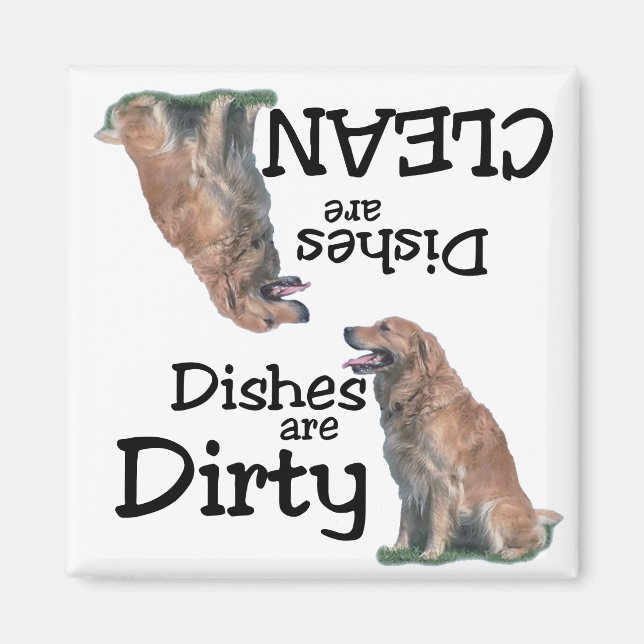 Imán Golden Retriever Lovers Dishlavaplatos Magnet (Frente)