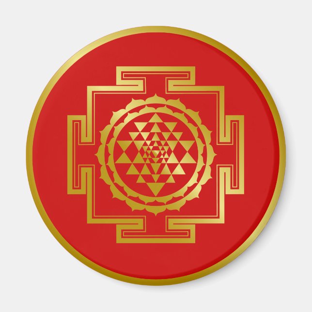 Imán Golden Shree Yantra (Frente)