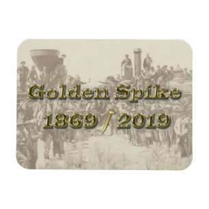 Imán Golden Spike Transcontinental Railroad Sesquincent