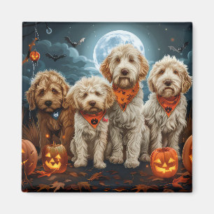 Imán Goldendoodle Halloween Spooky