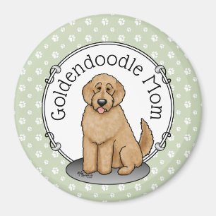 Imán Goldendoodle Mom Doodle Mom (rojo dorado)