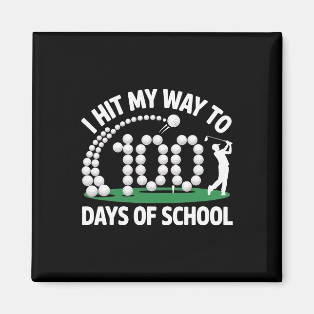 Imán Golf 100 Días De Colegio Profesor Estudiante Diver (Frente)