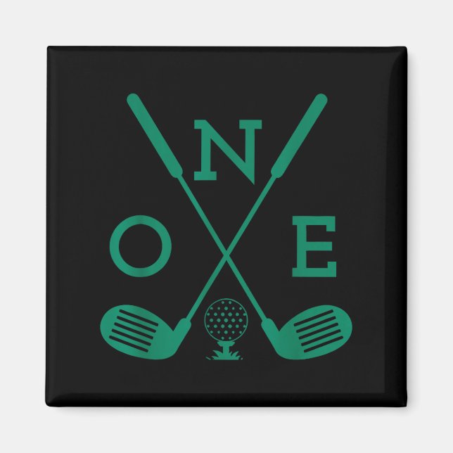 Imán Golf Birthday Shirt 1st Birthday Hole In One Boys  (Frente)