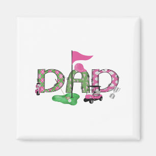 Imán Golf Dad Pink Hole In One Golf Primer Chica de Cum