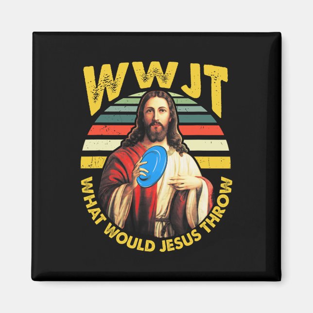 Imán Golf de Disco Qué Lanzaría Jesús Golf de Frisbee W (Frente)