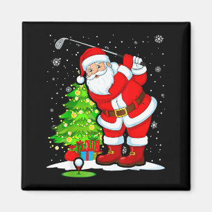 Imán Golf de Navidad Santa Golfista Navidad Divertido G