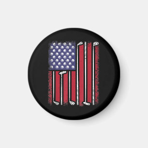 Imán Golf Divertido Bandera Americana Jugador de Golf V