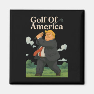 Imán Golf Divertido De América Donald Trump Juego De Pa
