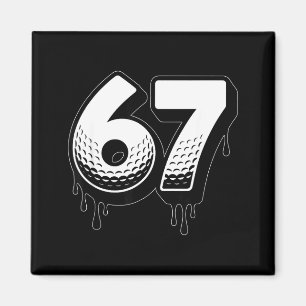Imán Golf Drip Número 67 Jugador o 67 Cumpleaños Seis S