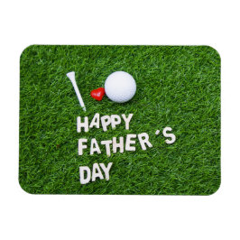 Imán Golf Feliz Día del Padre con la pelota de golf y e