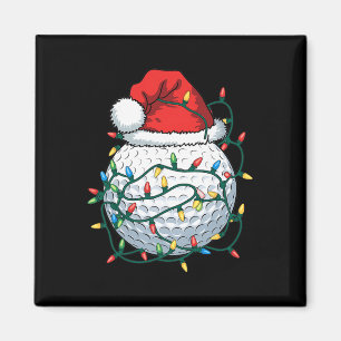 Imán Golf Ll Sombrero de Santa Hombres Mujeres Navidad