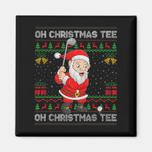 Imán Golf Oh Navidad Tee Santa Jugando Golf Golfista Fe