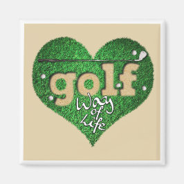 Imán Golf Way Life Quote Golf Club Ball Greens