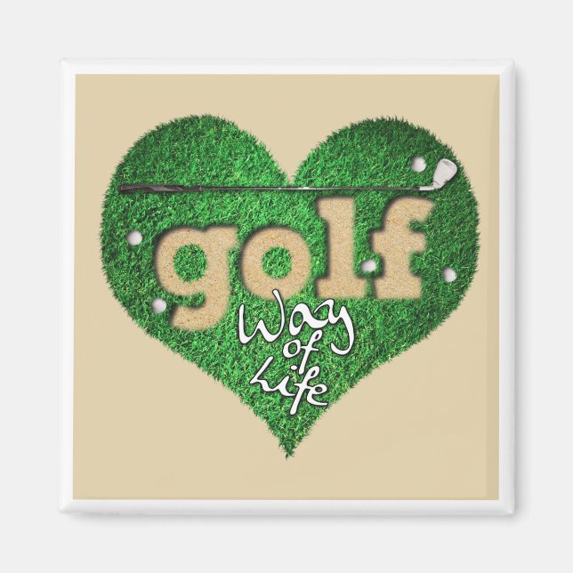 Imán Golf Way Life Quote Golf Club Ball Greens (Frente)