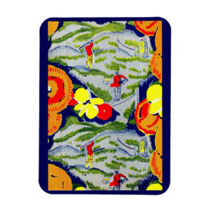 Imán golf y flores