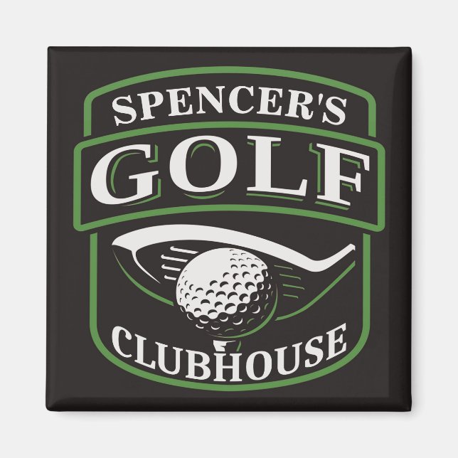 Imán Golfer ADNOMBRE Pro Golf Player Club Clubhouse (Frente)