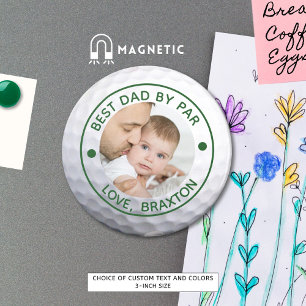 Imán Golfer BEST DAD BY PAR Photo Personalizado
