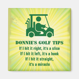 Imán Golfer Cart Green Magnet