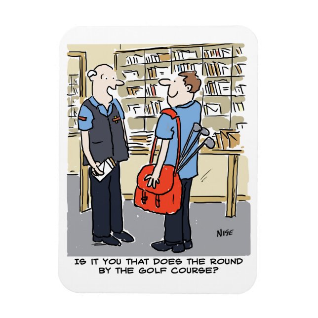 Imán Golfer Postman ama al Personalizado de golf (Vertical)