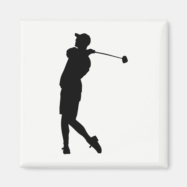 Imán Golfer Silhouette (Frente)