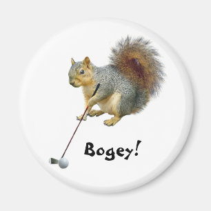 Imán Golfing Squirrel Magnet
