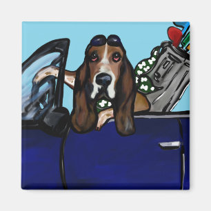 IMÁN GOLFISTA DE BASSET HOUND