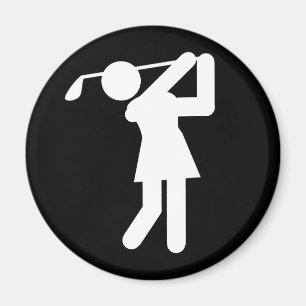 Imán Golfista femenina - Símbolo de golf femenino
