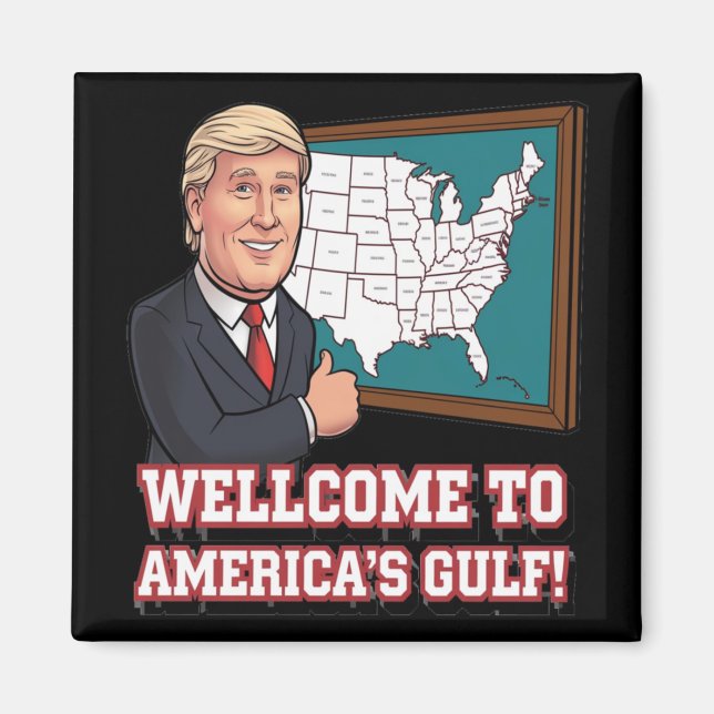Imán Golfo De Bienvenida De Los Estados Unidos De Améri (Frente)