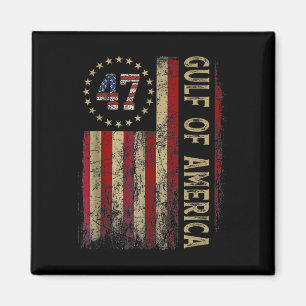 Imán Golfo De Ee.Uu. Est 2025 47th American Flag Me