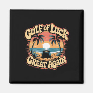 Imán Golfo de la suerte día de San Patricio Trump Retro