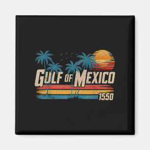 Imán Golfo De México Est 1550 Playa Retro Vintage Golfo