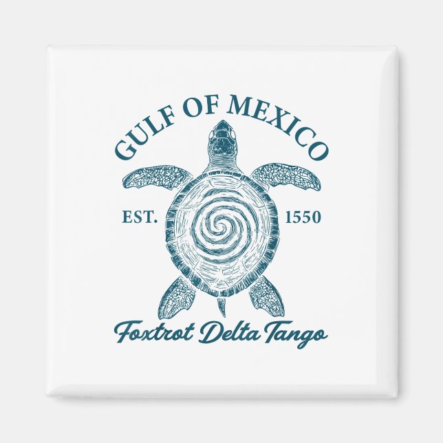 Imán Golfo De México Foxtrots Deltas Tangos Golfo De Mé (Frente)