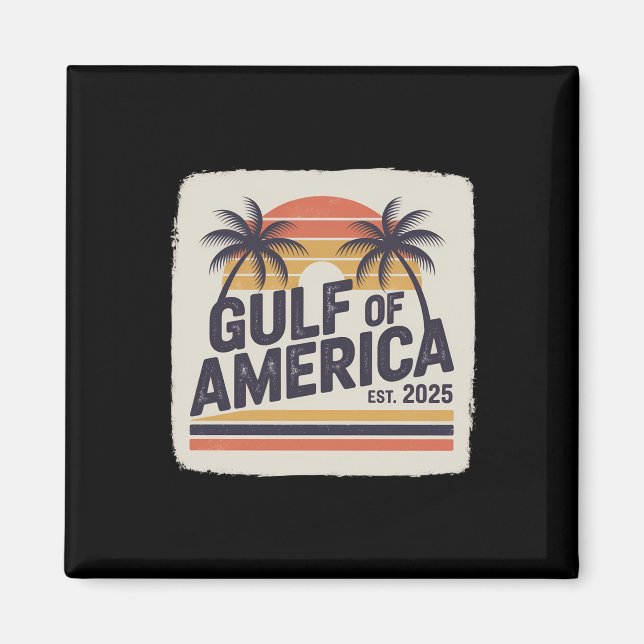 Imán Golfo Retro De Estados Unidos Est 2025 Bandera Gol (Frente)