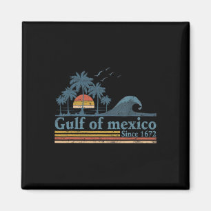 Imán Golfo Retro De México Desde El Golfo De Playa De M