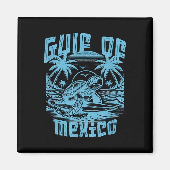 Imán Golfo Retro De México Forever Turtle Beach G (Frente)