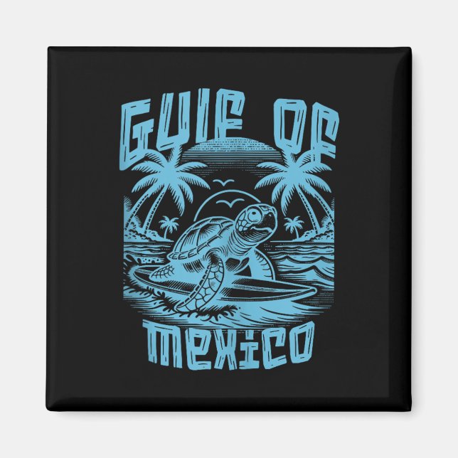 Imán Golfo Retro De México Forever Turtle Beach G (Frente)