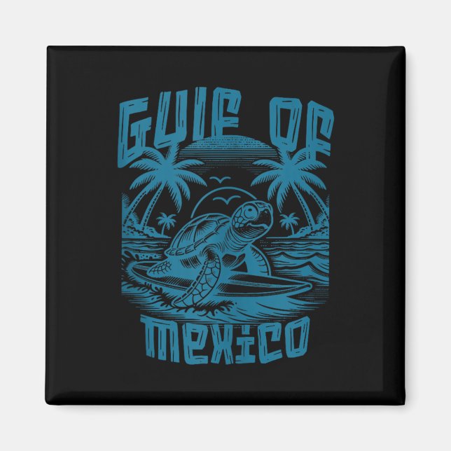 Imán Golfo Retro De México Forever Turtle Beach G (Frente)