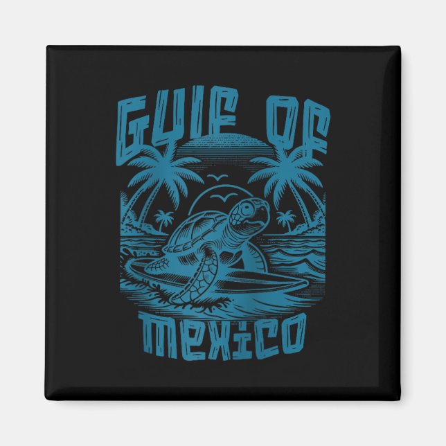 Imán Golfo Retro De México Forever Turtle Beach G (Frente)