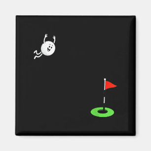 Imán Golpe de golf divertido dibujo animado humor pelot