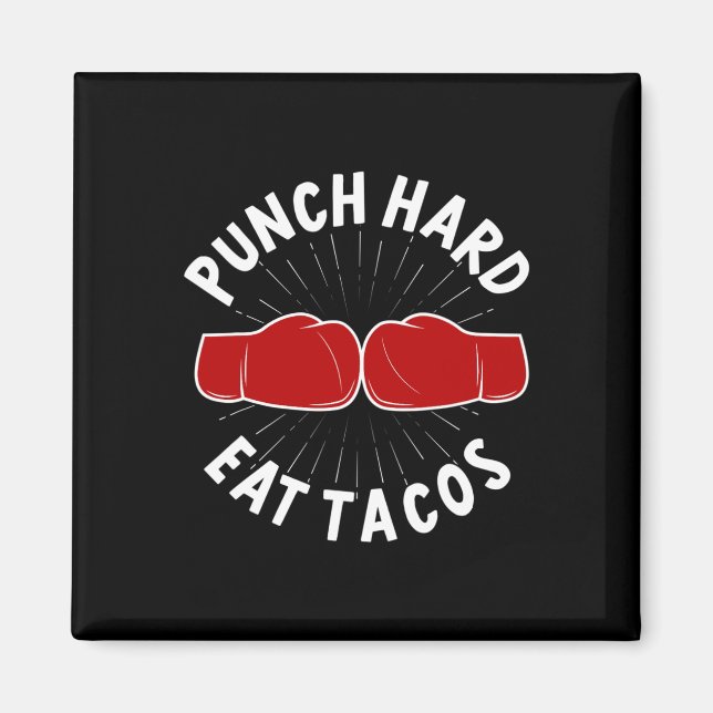 Imán Golpea Fuerte Come Tacos - Boxeo Sparring Kick Box (Frente)