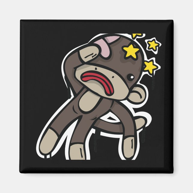 Imán Golpear a SOCK MONKEY (Frente)