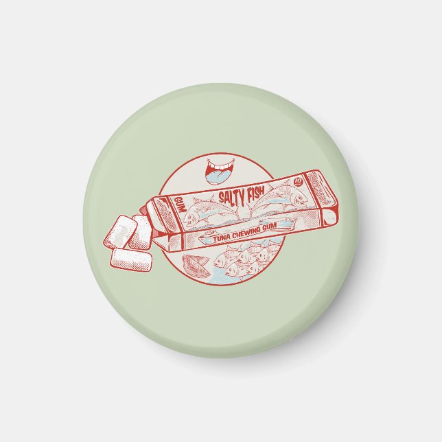 Imán Goma de mascar divertido sabor de atún (Frente)