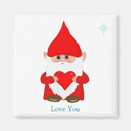Imán Goma mágico lindo con corazón en blanco
