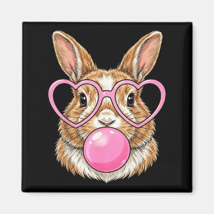 Imán Gomas de conejo divertidas y lindas con gafas de c