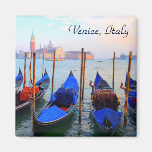 Imán Góndolas en el canal de Giudecca - Venecia, Itali