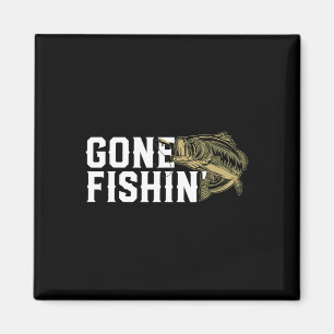 Imán Gone Fishin Gracioso Largemouth B Regalo De Pesca
