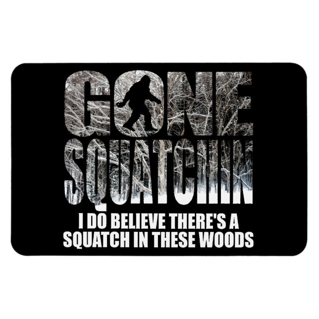 Imán Gone Squatchin **Edición Especial de Invierno** (Horizontal)