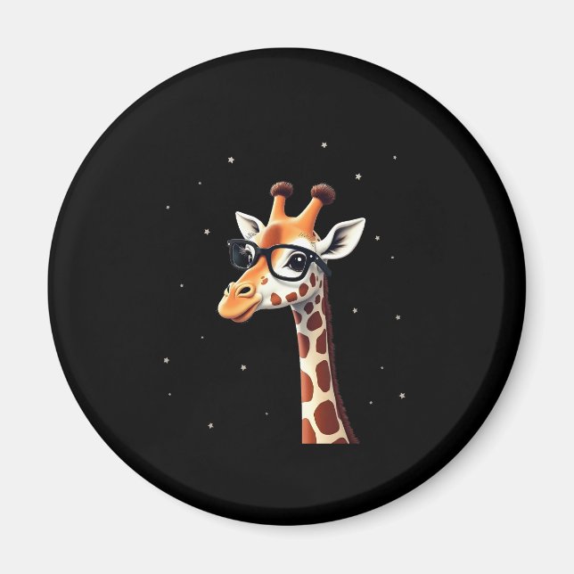 Imán Good Time Hipster Giraffe T-Shirt Men's Women's Ch (Frente)