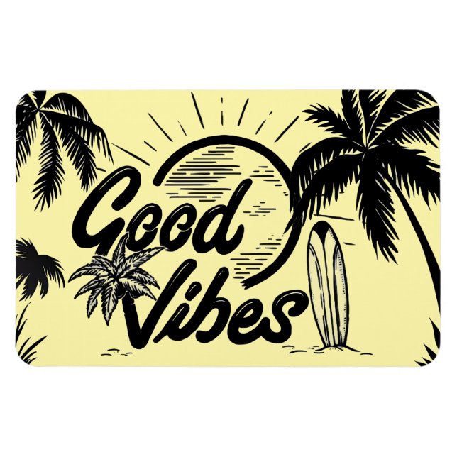 Imán "Good Vibes" Art Design Magnet (Horizontal)