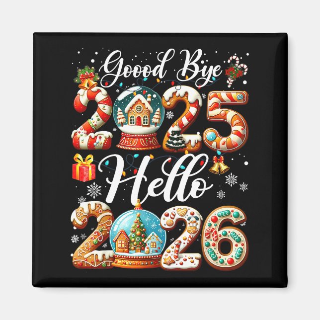 Imán Goodbye 2025 Hello 2026 Happy New Year's Eve Chris (Frente)